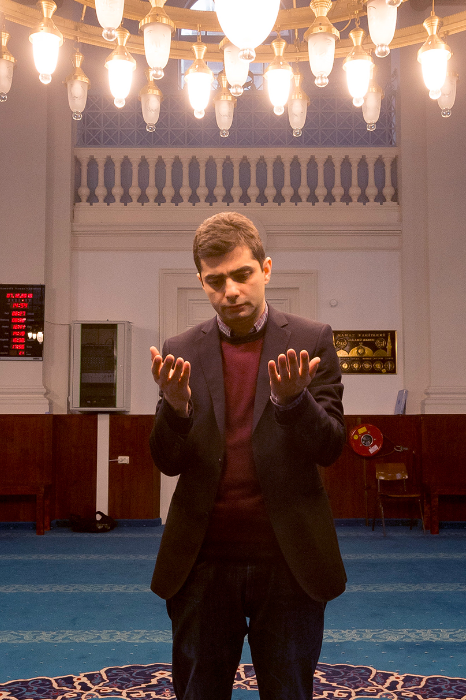 Ömer F. Gürlesin in a mosque